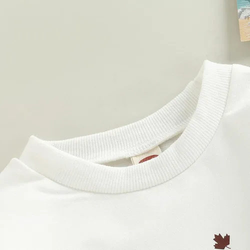 Vista 47 de MERSARIPHY Sudadera de fútbol para bebé, traje de manga larga con letras divertidas, ropa de otoño e invierno