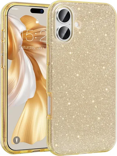 Vista 8 de MATEPROX - Funda compatible con iPhone Air de 6.5' [2025], carcasa protectora de 3 capas con purpurina brillante y tendencia, anti-arañazos y a