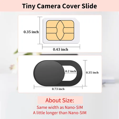 Vista 3 de Yilador Funda para cámara de laptop, funda ultradelgada para cámara web para iPhone, iPad, MacBook Pro, iMac, teléfono celular, accesorios de PC