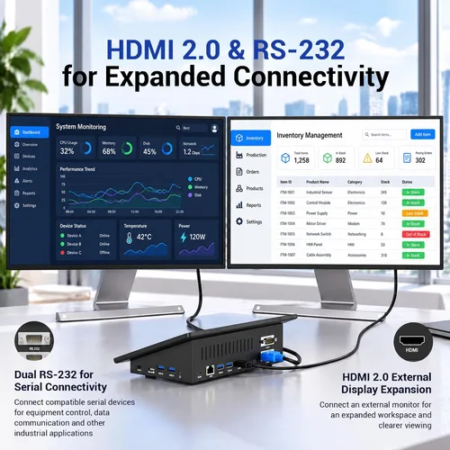 Vista 3 de HiGOLE Mini computadora Win 11 Pro de 10.1 pulgadas, computadora de escritorio con pantalla táctil con batería de 5000 mAh, PC todo en uno N5095 8GB