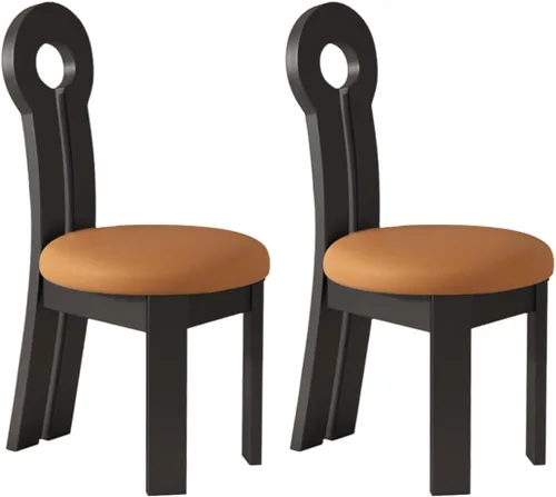 Vista 73 de YVYKFZD Dining Chairs Set, Solid Wood Dining Room Chair, Upholstered Kitchen Chairs, Unique Key-Shaped Living Room Chair, for Offices Bedroom Study