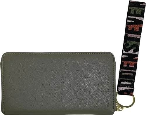 Vista 3 de Steve Madden BZIP-WEB - Cartera con cremallera alrededor, Olive Mul, Contemporáneo