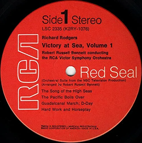 Vista 2 de Victory At Sea Volume 1 Richard Rodgers Russell Bennett LP RCA LSC-2335 - NM/NM