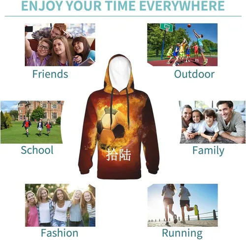 Vista 9 de BKQKID Japanese Anime Cosplay Costumes Youth Boys and Girls Anime Printed Street Fashion Hoodie Anime Merch for Fans-F