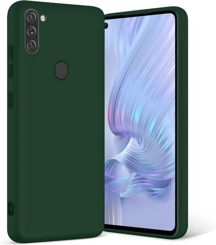 Vista 11 de Funda TPU de silicona líquida para Samsung Galaxy A11, gris