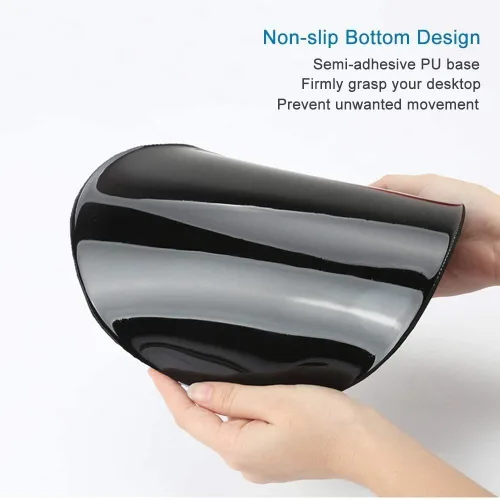 Vista 4 de Alfombrilla para mouse con soporte de muñeca, alfombrilla antideslizante para mouse para oficina, computadora, laptop y Mac, duradera, cómoda