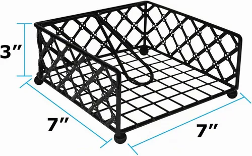Vista 2 de Blue Donuts Lattice Collection Servilletero, servilleteros para mesas, servilleteros de mesa de comedor para cocina, servilletero plano, color negro