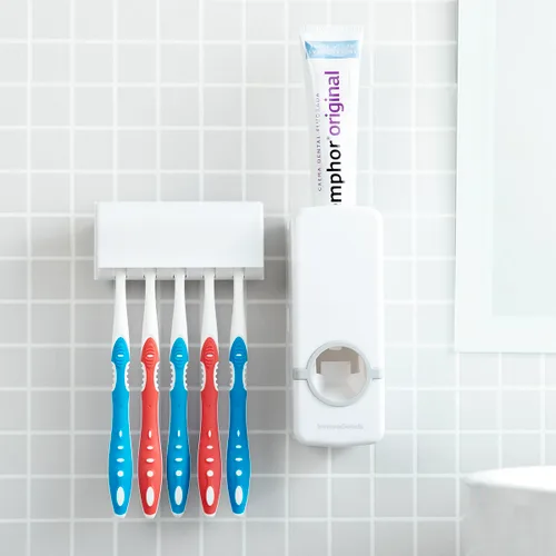 Vista 3 de Dispensador de Pasta Dental con Soporte para Cepillos Diseeth InnovaGoods