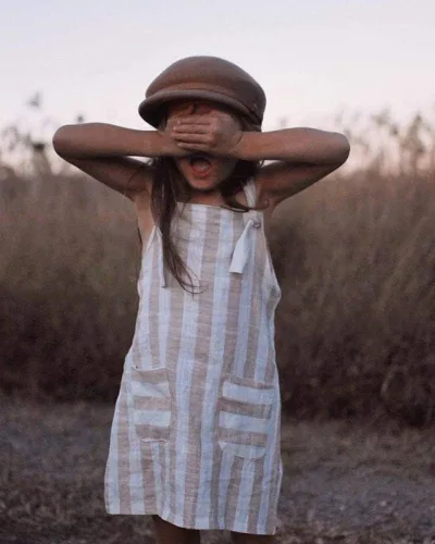 Vista 7 de Mono de verano para niñas pequeñas, sin mangas, de una sola pieza, con tiras, vestido casual