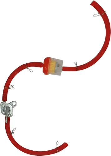 Vista 8 de Manguera de combustible de gas, filtro de aceite, abrazaderas, válvula de apagado en línea, llave de purga, interruptor de gasolina para 50 cc, 70