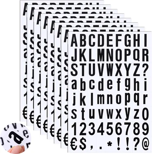 Vista 11 de Zonon 8 hojas de pegatinas de números para buzón, kit de letras y números de vinilo autoadhesivo para buzón, letreros, ventana, puerta, automóviles
