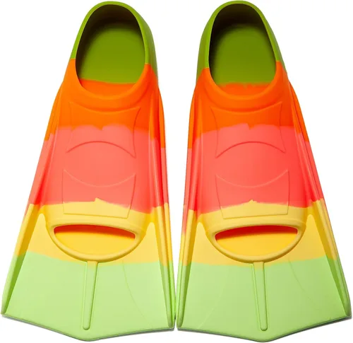 Vista 11 de Aletas de natación para niños, aletas cortas para niños y jóvenes, aletas de natación para entrenamiento de natación para niños, niñas, niños