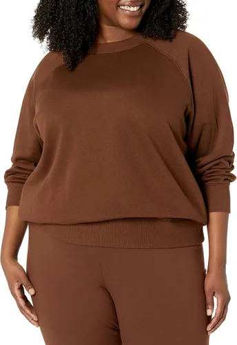 Vista 5 de Tienda Essentials Sudadera de manga larga con cuello redondo y ajuste holgado para mujer (disponible en tallas extragrandes)
