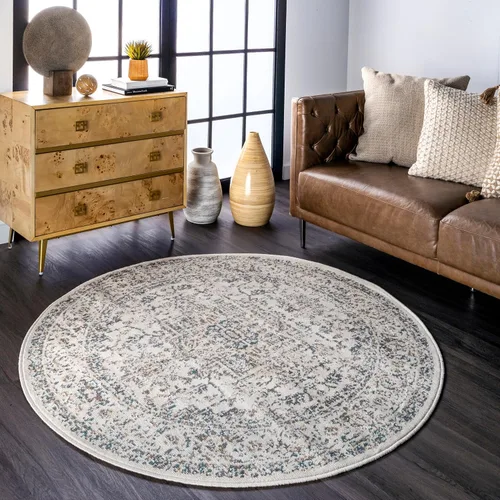 Vista 10 de nuLOOM Tanith - Alfombra decorativa vintage de medallones, 2 x 3, color crema