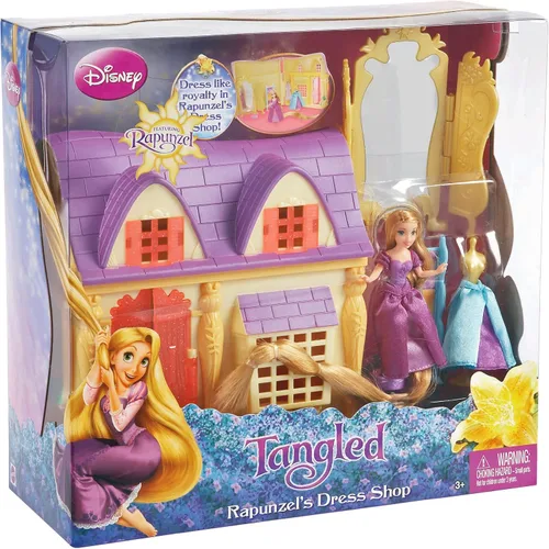 Vista 4 de Mattel Disney Tangled con Rapunzel Doll and Dress Shop