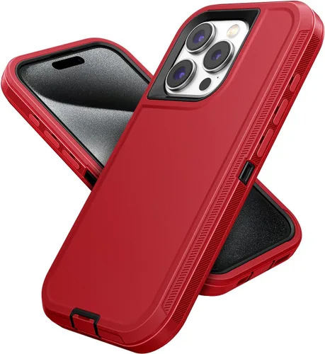 Vista 77 de Jelanry - Funda para iPhone 15 5G, protección resistente, resistente, color negro Dropproof & Dual-Layer Protective Back Cover with Port Anti