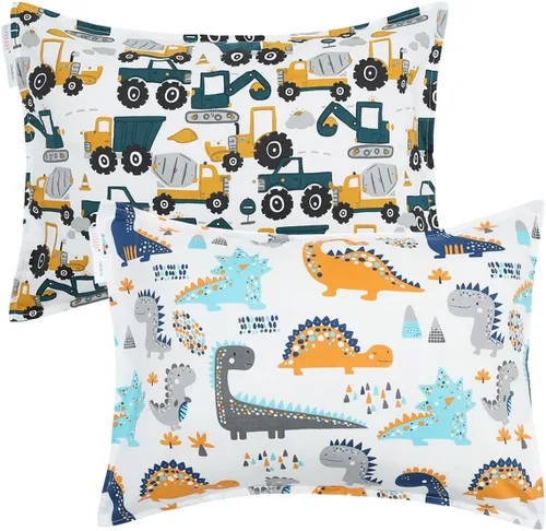 Vista 9 de ALVA BABY - Fundas de almohada de algodón para niños pequeños de 13 x 18 pulgadas o 12 x 16 pulgadas