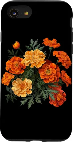 Vista 18 de Funda para iPhone 17 con diseño de flores de caléndula del mes de nacimiento