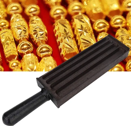 Vista 3 de Lingote - Rectángulo de acero para herrajes de oro y plata, cobre y aluminio y latón
