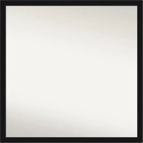 Vista 487 de Amanti Art Espejo de baño negro para sobre fregadero, 22 x 22 pulgadas, espejo de tocador cuadrado estrecho negro Avon, marco de madera casual