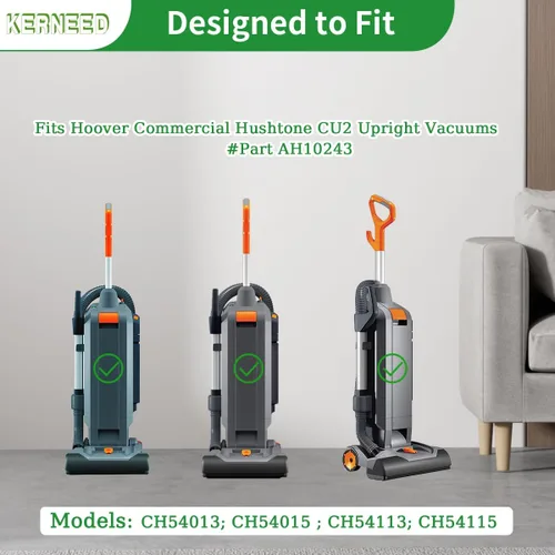 Vista 2 de Paquete de 12 bolsas de vacío AH10243 para aspiradoras verticales Hoover Commercial Hushtone CU2 CH54013 CH54015 CH54113 CH54115#Part AH10243