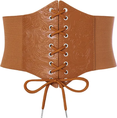 Vista 11 de GRACE KARIN Lace-up Cinch Belt Tied Corset Elastic Waist Belt Negro