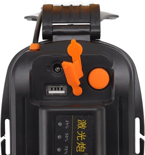 Vista 7 de Topyond Faro LED de alta potencia, linterna recargable USB de alto brillo, impermeable, linterna de foco al aire libre, para caza, camping