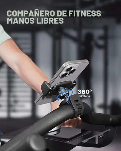 Vista 2 de OQTIQ - Soporte de teléfono para bicicleta Peloton, soporte de teléfono para manillar de bicicleta estática