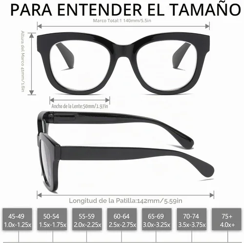 Vista 6 de Fashion- Readers for Women - Stylis Style Reading Glasses with Blue Light Blocking and Spring Hinge 3 Mezclar a