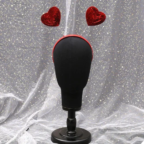 Vista 3 de Diadema de lentejuelas en forma de corazón para el día de San Valentín, lazo para el cabello, cierre para el cabello, accesorios para el cabello