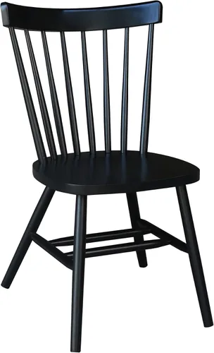 Vista 5 de International Concepts Silla Copenhagen con patas lisas, color negro