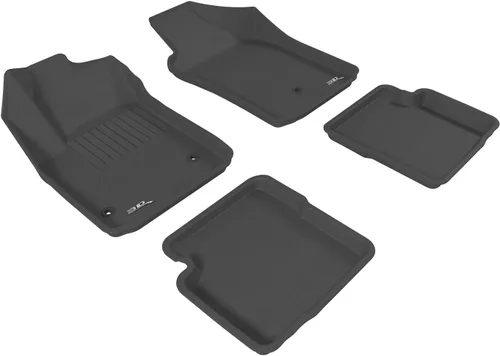 Vista 11 de Tapete para piso 3D MAXpider, hecho a la medida, para todo tipo de clima, para modelos selectos de Fiat 500 - Hule de Kagu, Negro