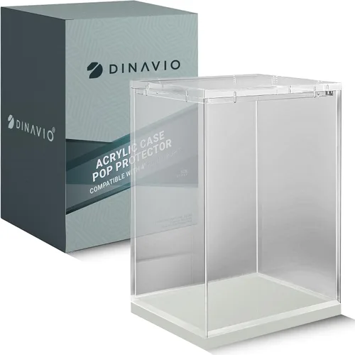 Vista 8 de Dinavio Crafthouse Funko Pop Protector – vitrina de acrílico – Diseño apilable resistente – Estuche de 0.157 in para figuras de vinilo de 4 pulgadas