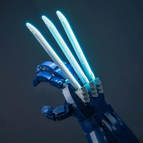 Vista 5 de LocoLee Kit de luz LED compatible con LEGO Wolverine Adamantium Claws 76250, accesorios de iluminación de bricolaje compatibles con LEGO 76250 juego