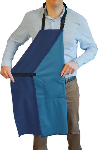Vista 10 de Ravill Delantal impermeable para hombres y mujeres, 2 bolsillos, 35 pulgadas de largo, delantales de trabajo multiusos para lavavajillas, aseo