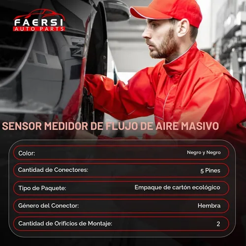 Vista 7 de FAERSI Sensor de Medida de Flujo de Aire MAF 22680-7S000 AF10141 para 2003-2014 Altima y 2004-14 Maxima y 07-12 Sentra y 05-15 Xterra y 2003-2014