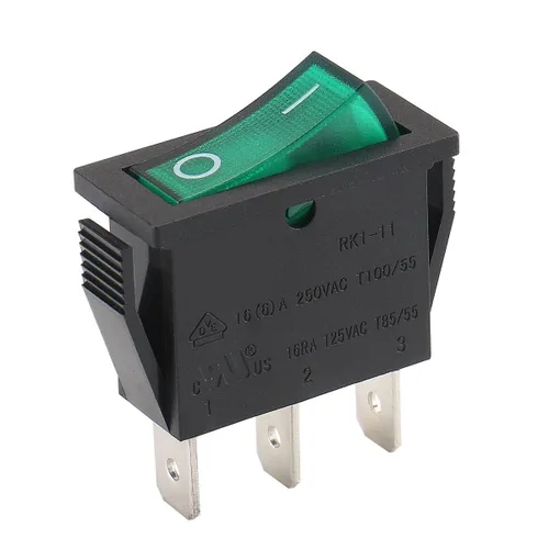 Vista 9 de Baomain - 1 paquete de interruptor basculante doble con luz roja, ON/Off DPDT de 6 pines, 16 A/250 V CA, 16 A/125 V CA, listado UR VDE