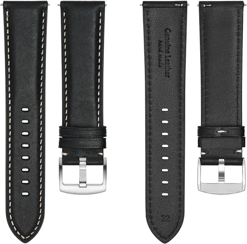 Vista 2 de Genuine Leather Watch Band,Italian Pueblo Cowhide,Quick Release,Silver Buckle,8 Colors,18mm 19mm 20mm 21mm 22mm