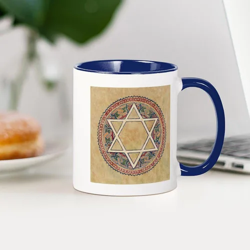 Vista 4 de CafePress STAR OF DAVID - Taza de café de cerámica (11.0 fl oz)