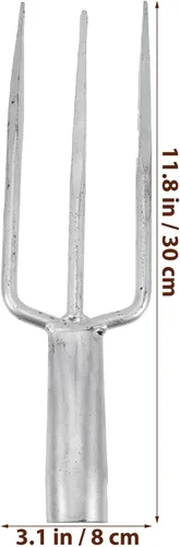 Vista 9 de Outanaya Herramienta de pesca de hierro Tenedor multiusos para pesca Jardinería Durable para deshierbar Diseño compacto