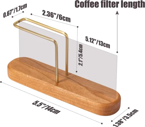 Vista 5 de Soporte para Filtro de Café de Cono, Soporte para Almacenamiento de Filtro de Café, Envase para Filtros de Café de Papel V60 Tamaño #01 y #02