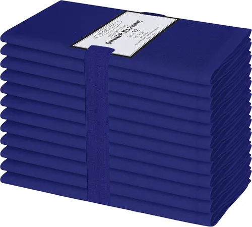 Vista 20 de Cotton Clinic Servilletas de tela 100% algodón extra grandes de 20 x 20 pulgadas, juego de 4 servilletas de mesa suaves y duraderas reutilizables