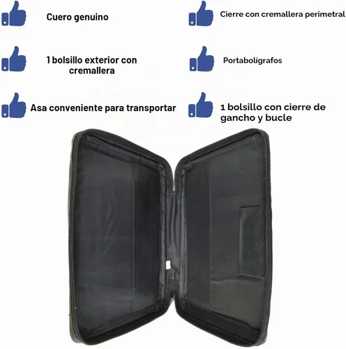 Vista 4 de Fundas de cuero para libros/fundas de Biblia con asa (XL)