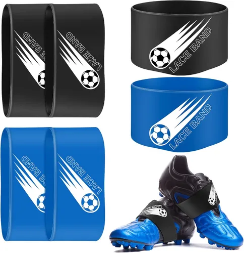 Vista 21 de Patelai 4 piezas de cubierta de cordón para tacos de fútbol, banda de zapato de fútbol, cubierta de zapato de fútbol, bandas de taco de fútbol