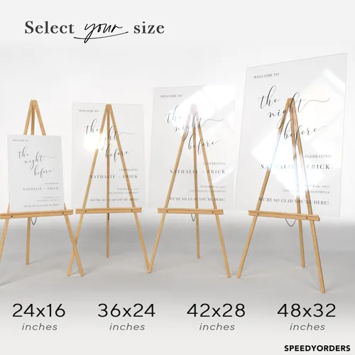 Vista 4 de Letrero personalizado de la noche antes de la boda, letrero personalizado de bienvenida a la noche anterior, cartel de boda para ceremonia de cena