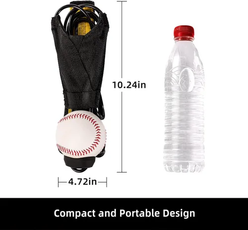 Vista 5 de Entrenador de Swing de Bateo para Béisbol y Sóftbol, Entrenador de Bateo de Béisbol Portátil, Equipo de Entrenamiento Individual para Principiantes