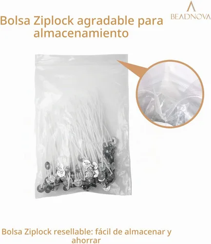 Vista 5 de BEADNOVA Mechas de algodón para velas de 4 pulgadas, 150 piezas, mechas cortas para hacer velas para hacer bricolaje