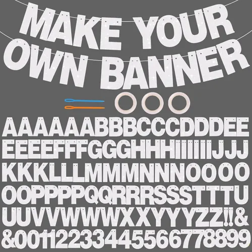 Vista 49 de 116 piezas de letras de la A a la Z DIY Banner personalizado Colorido