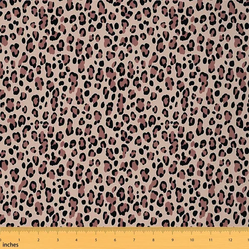 Vista 8 de Tela con Estampado de Leopardo por Yarda, Tela de Tapicería de Guepardo Africano Vida Silvestre para Sillas Sofá, Tela Impermeable de Piel de Animal
