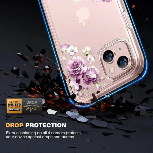 Vista 1033 de DIACLARA - Funda transparente compatible con iPhone XR 6.1 pulgadas 2018